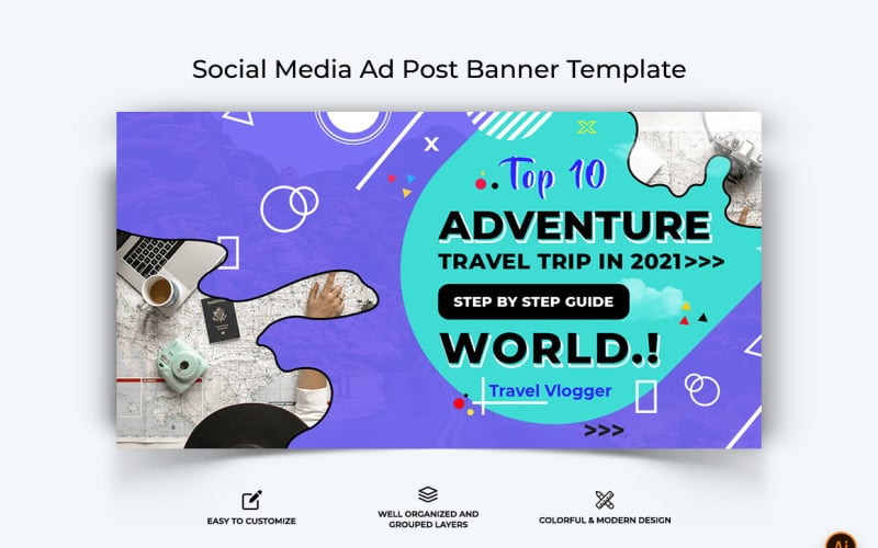 Travel Facebook Ad Banner Design-06 Social Media