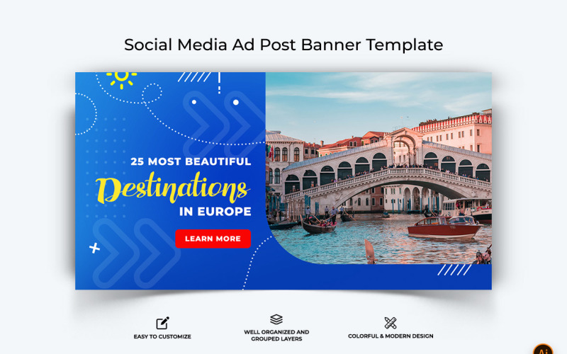 Travel Facebook Ad Banner Design-07 Social Media