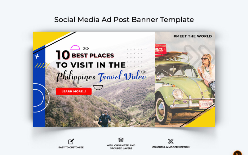 Travel Facebook Ad Banner Design-09 Social Media