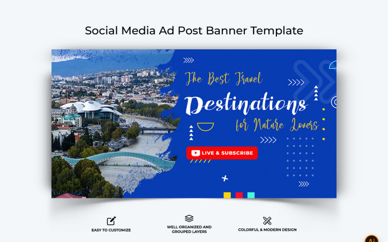 Travel Facebook Ad Banner Design-11 Social Media