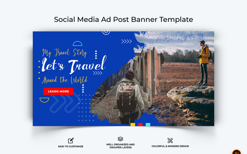 Travel Facebook Ad Banner Design-12 Social Media