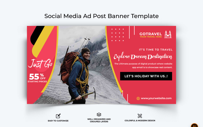 Travel Facebook Ad Banner Design-20 Social Media