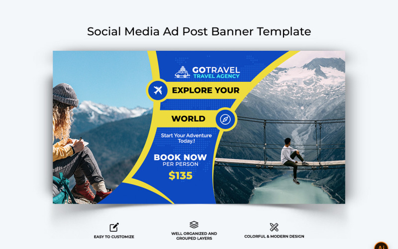 Travel Facebook Ad Banner Design-24 Social Media