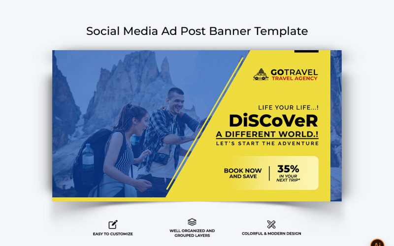 Travel Facebook Ad Banner Design-25 Social Media