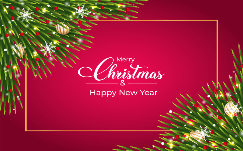 Christmas Banner with Decoration Balls for business Social Media