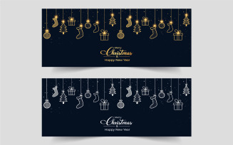 Christmas Banner with Elegant Background