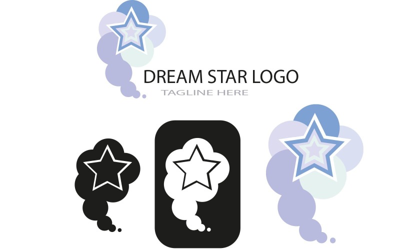 Dream Star Tow Colors Scrashes Logo Template