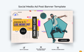 Gym and Fitness Facebook Ad Banner Design-004
