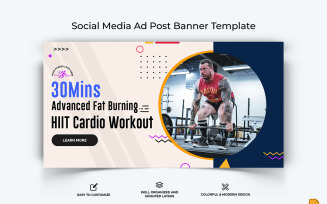 Gym and Fitness Facebook Ad Banner Design-006
