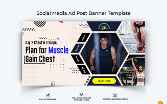 Gym and Fitness Facebook Ad Banner Design-009