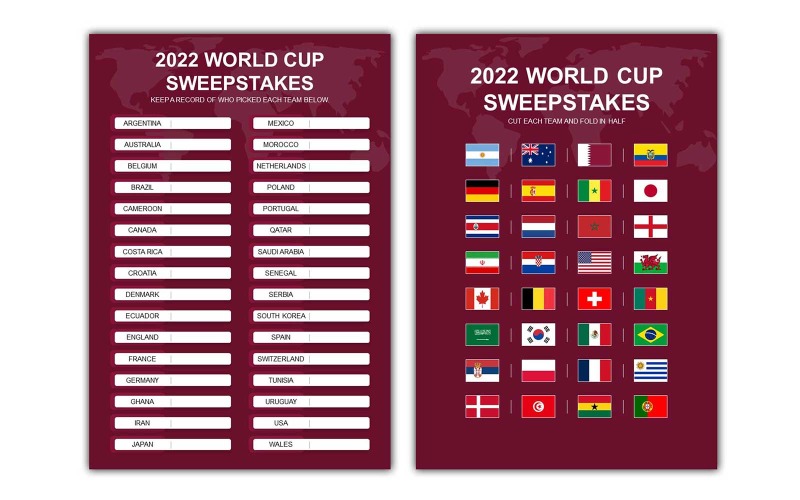 Qatar World Cup 2022 Sweepstake Kit Social Media