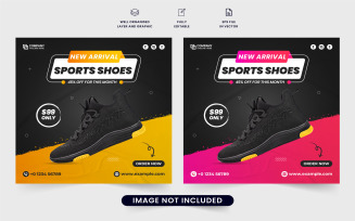 Shoe business promotion template vector