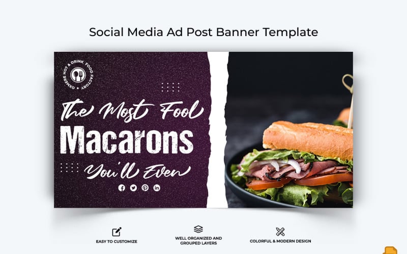 Food and RestaurantFacebook Ad Banner Design-026 Social Media