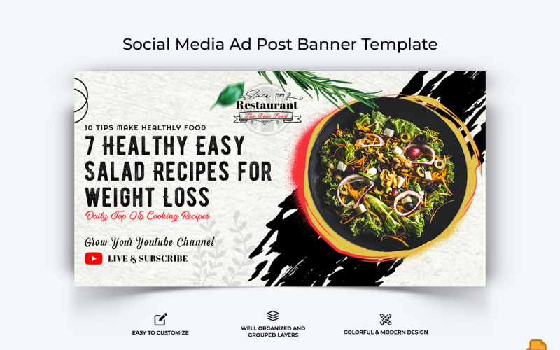 Food and RestaurantFacebook Ad Banner Design-031 Social Media