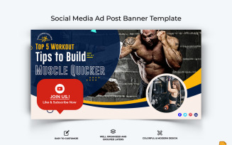 Gym and Fitness Facebook Ad Banner Design-001
