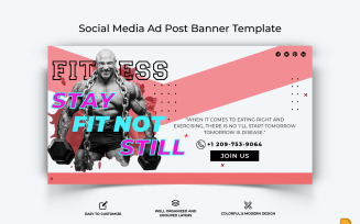 Gym and Fitness Facebook Ad Banner Design-017