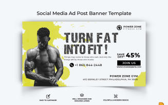 Gym and Fitness Facebook Ad Banner Design-022