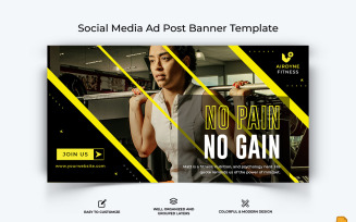 Gym and Fitness Facebook Ad Banner Design-025