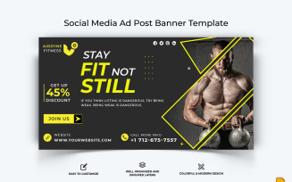 Gym and Fitness Facebook Ad Banner Design-027