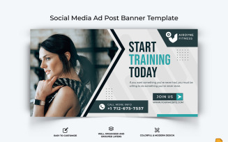 Gym and Fitness Facebook Ad Banner Design-031