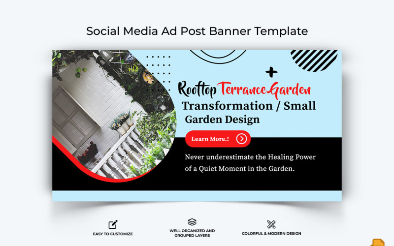 Home Gardening Facebook Ad Banner Design-003 Social Media