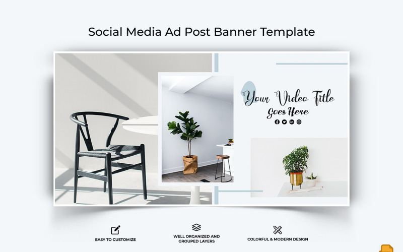 Interior Design Facebook Ad Banner Design-003 Social Media