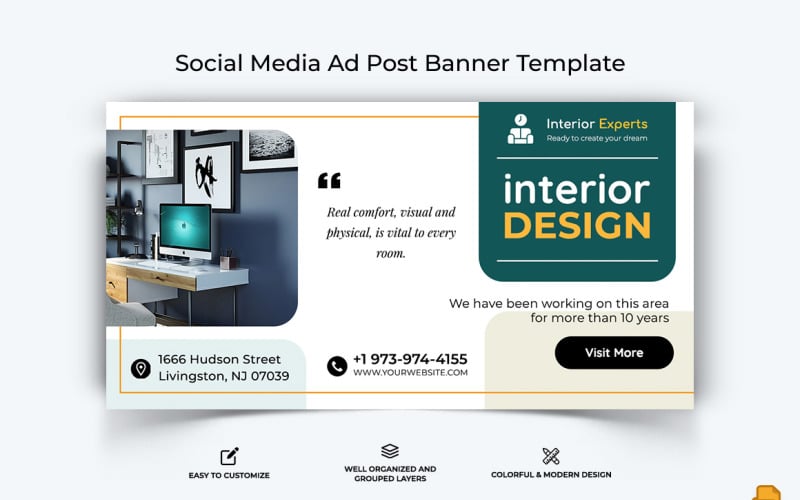 Interior Design Facebook Ad Banner Design-025 Social Media