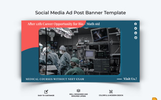Medical and Hospital Facebook Ad Banner Design-002