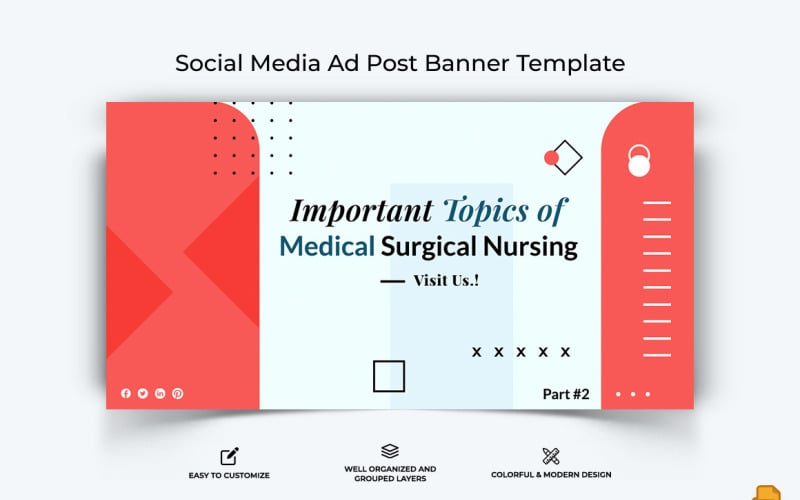 Medical and Hospital Facebook Ad Banner Design-006 Social Media
