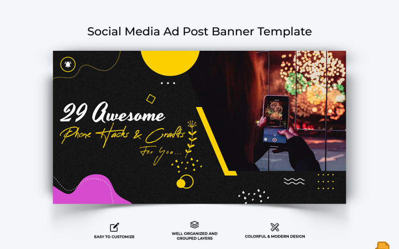 Mobile Tips and Tricks Facebook Ad Banner Design-001 Social Media