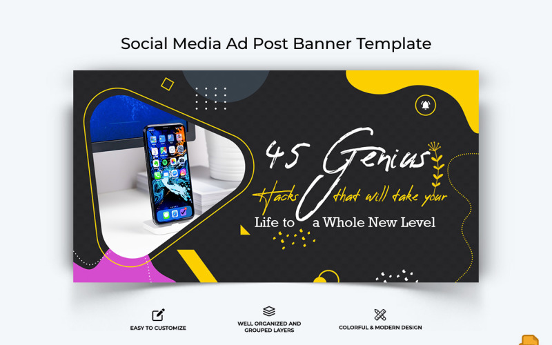 Mobile Tips and Tricks Facebook Ad Banner Design-002 Social Media