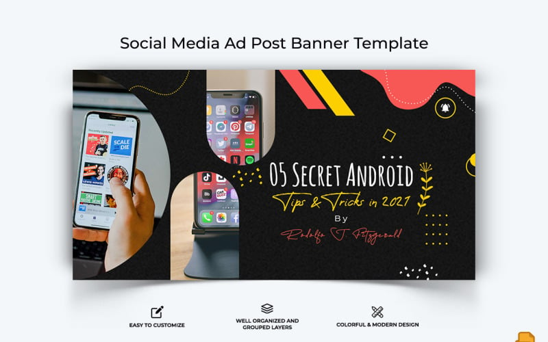 Mobile Tips and Tricks Facebook Ad Banner Design-004 Social Media