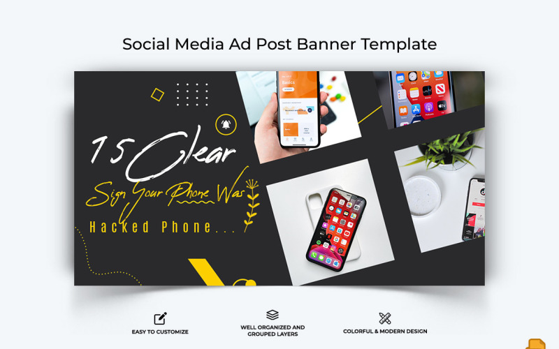 Mobile Tips and Tricks Facebook Ad Banner Design-009 Social Media