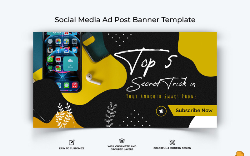 Mobile Tips and Tricks Facebook Ad Banner Design-011 Social Media