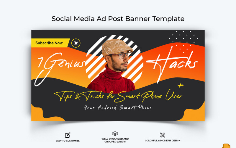 Mobile Tips and Tricks Facebook Ad Banner Design-013 Social Media