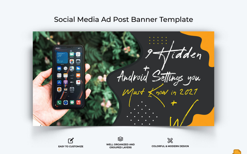Mobile Tips and Tricks Facebook Ad Banner Design-014 Social Media
