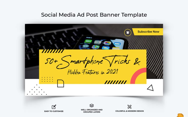 Mobile Tips and Tricks Facebook Ad Banner Design-017 Social Media