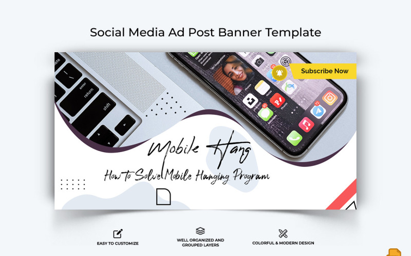 Mobile Tips and Tricks Facebook Ad Banner Design-018 Social Media