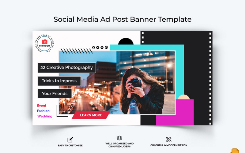 Photography Facebook Ad Banner Design-001 Social Media