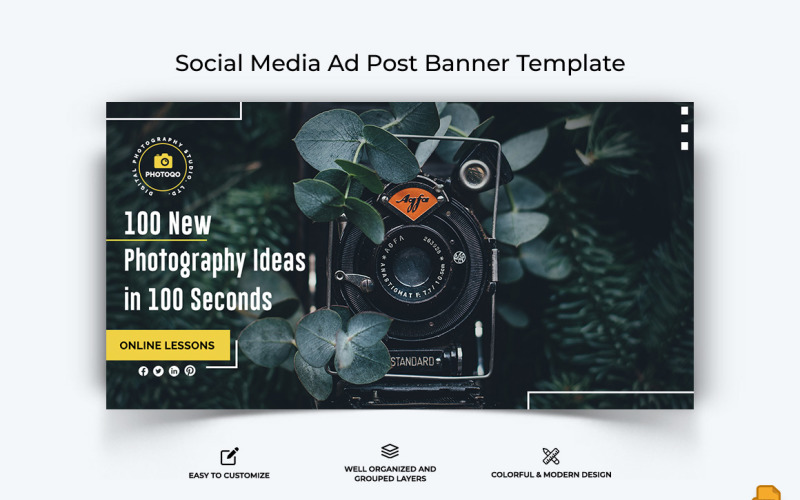 Photography Facebook Ad Banner Design-002 Social Media