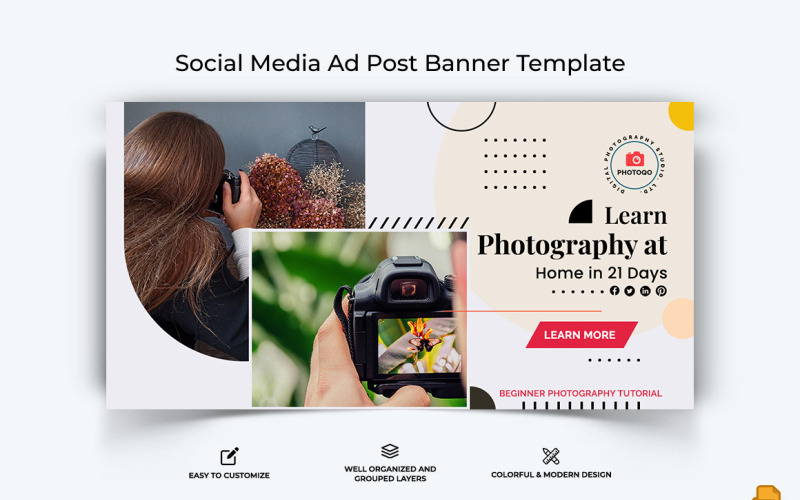 Photography Facebook Ad Banner Design-003 Social Media
