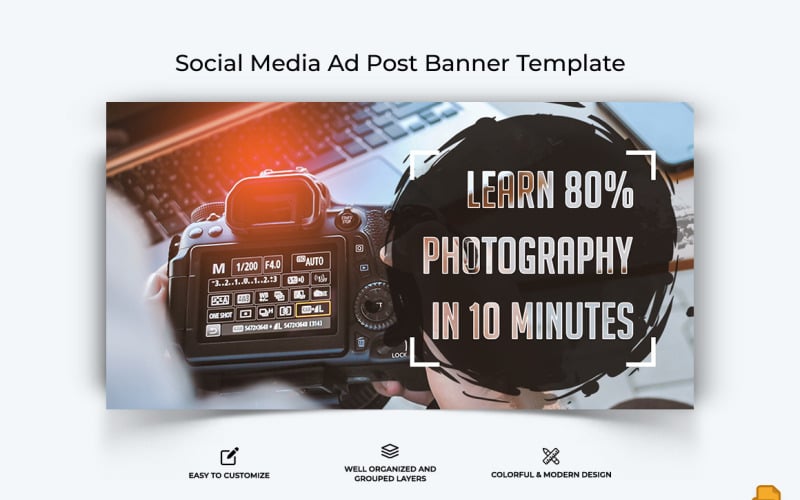Photography Facebook Ad Banner Design-012 Social Media