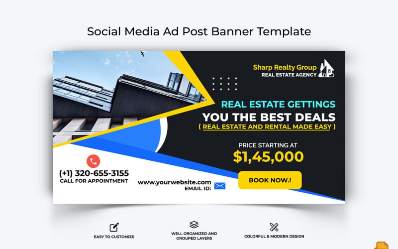 Real Estate Facebook Ad Banner Design-002 Social Media
