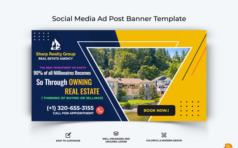 Real Estate Facebook Ad Banner Design-010 Social Media
