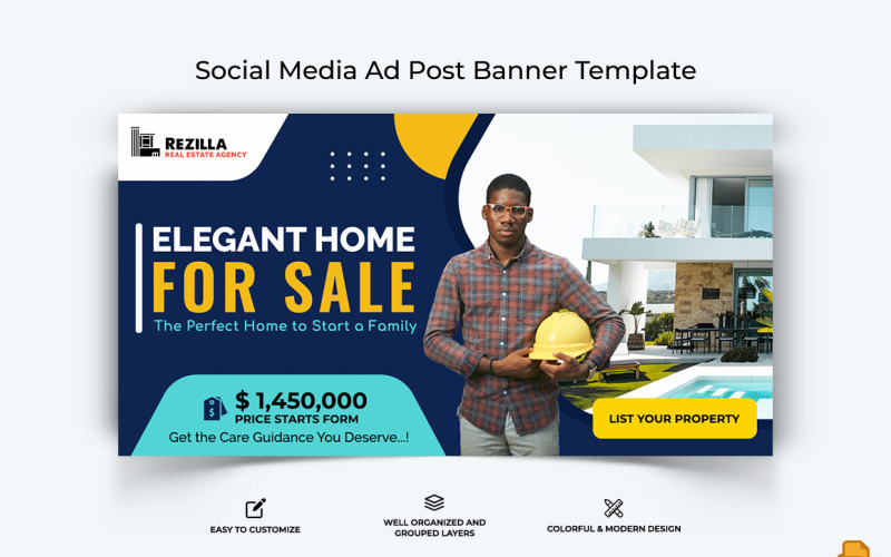 Real Estate Facebook Ad Banner Design-011 Social Media