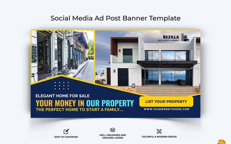 Real Estate Facebook Ad Banner Design-019 Social Media
