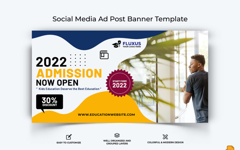 School Admission Facebook Ad Banner Design-013 Social Media
