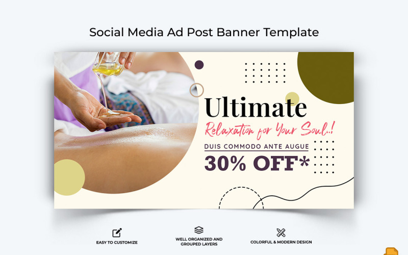 Spa and Salon Facebook Ad Banner Design-001 Social Media