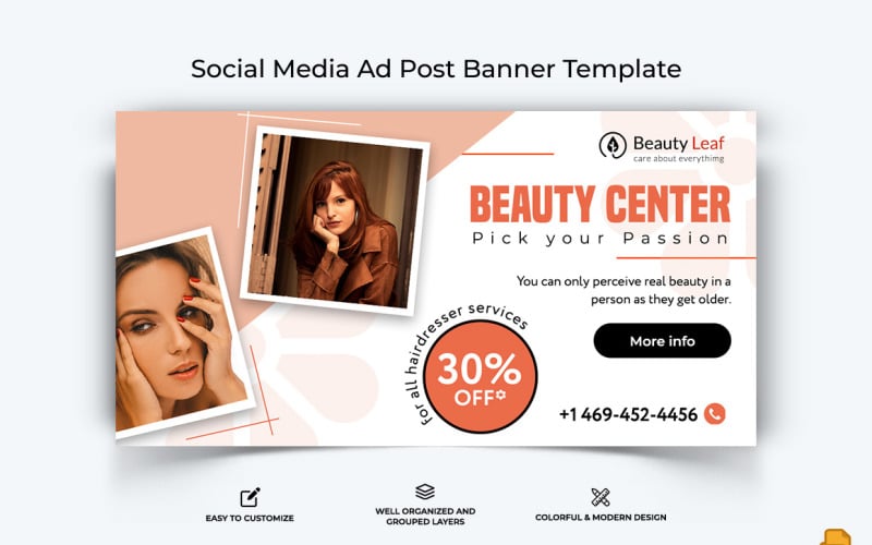 Spa and Salon Facebook Ad Banner Design-025 Social Media