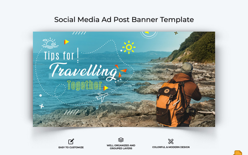 Travel Facebook Ad Banner Design-001 Social Media